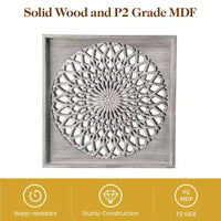 Miroir en bois de ferme Heynemo, miroirs décoratifs carrés muraux, miroirs muraux pour salon, chambre, salle à manger, entrée, couloir