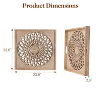 Miroir en bois de ferme Heynemo, miroirs décoratifs carrés muraux, miroirs muraux pour salon, chambre, salle à manger, entrée, couloir