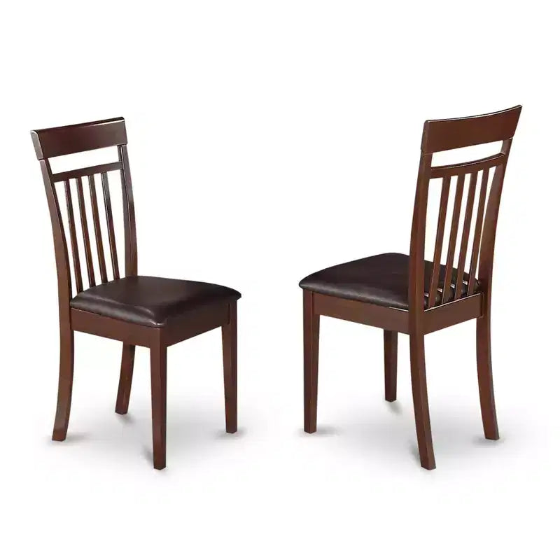 Chaises de salle à manger en similicuir HomeStock Capri, lot de 2, modernes