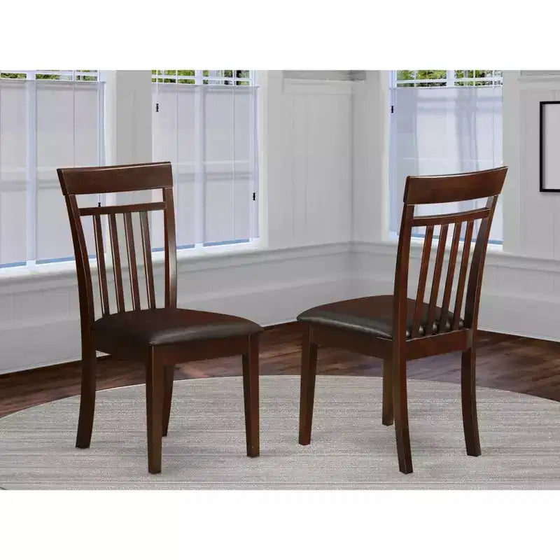 Chaises de salle à manger en similicuir HomeStock Capri, lot de 2, modernes