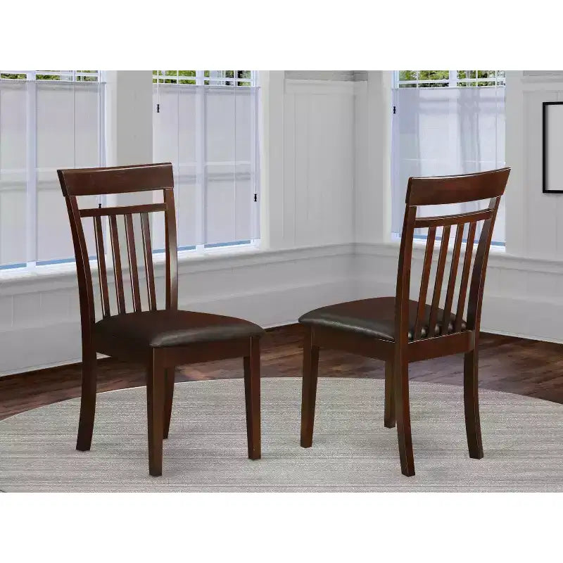 Chaises de salle à manger en similicuir HomeStock Capri, lot de 2, modernes