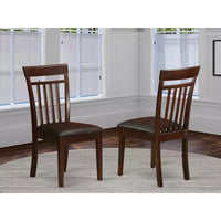 Chaises de salle à manger en similicuir HomeStock Capri, lot de 2, modernes