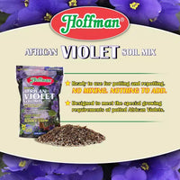 Mélange de terreau Hoffman biologique pour violettes africaines favorisant des cycles de floraison longs et une croissance accrue des plantes, 4 pintes
