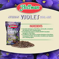 Mélange de terreau Hoffman biologique pour violettes africaines favorisant des cycles de floraison longs et une croissance accrue des plantes, 4 pintes