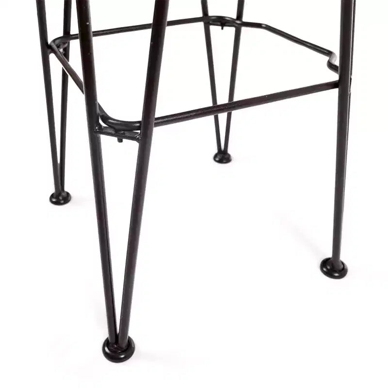 GDFStudio Tabourets de bar industriels d'extérieur en bois d'acacia 76 cm (lot de 2), teck