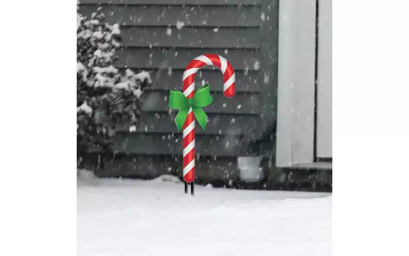 Briarwood Lane Art metallique de jardin Sucre d'orge de Noël 32x12 pour Noël