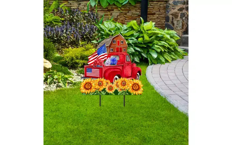 Briarwood Lane Décoration murale en métal 27x19 "Terre de la liberté" pour l'été