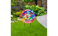 Briarwood Lane Art mural métallique de printemps 25x18 Peace and Love For Spring