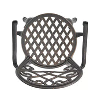 GDFStudio Berthoud Ensemble de bistro 3 pièces d'extérieur en fonte d'aluminium avec seau à glace, cuivre noir