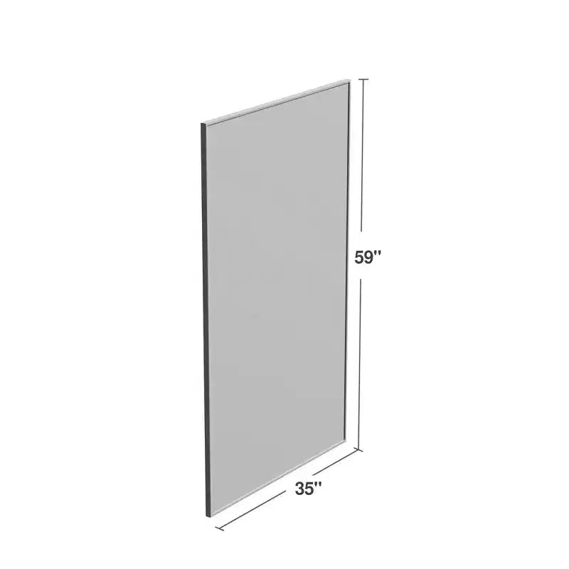 Miroir pleine longueur or, alliage d'aluminium, bord fin à angle droit, rectangulaire, 150x90x2cm (sans support)