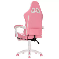 Chaise gaming de massage Hoffree extra-large, chaise de bureau PC ergonomique avec repose-pieds et réglable