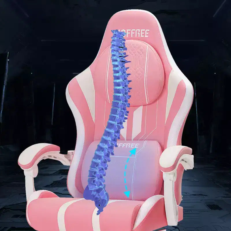 Fauteuil de massage et de jeu extra-large Hoffree, Fauteuil de bureau ergonomique pour PC avec repose-pieds et réglable