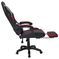 Chaise gaming de massage Hoffree extra-large, chaise de bureau PC ergonomique avec repose-pieds et réglable