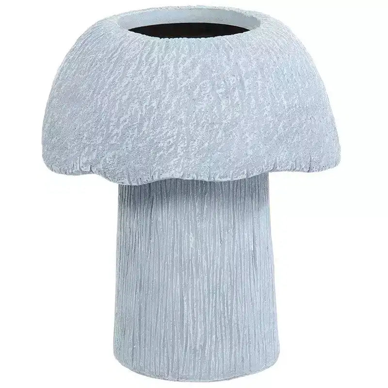 La jardinière champignon Lakeside Collection grise grande, moyenne ou petite pour le jardin