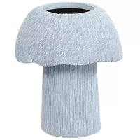 La jardinière champignon Lakeside Collection grise grande, moyenne ou petite pour le jardin