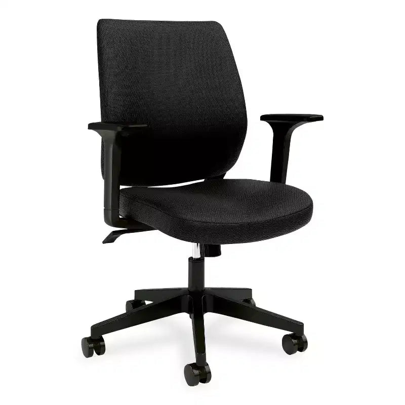 Chaise de travail ergonomique en tissu Alera Wessex - Noir