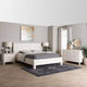 Ensemble de chambre à coucher 4 pièces Baxton Studio Laria moderne en tissu nounours blanc