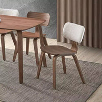 Lot de 2 chaises d'appoint en bois Simple Relax, coloris Noyer et Blanc