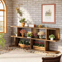 Lantine table console sofa extra-longue 71 à 3 niveaux derrière le canapé