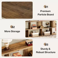 Lantine table console sofa extra-longue 71 à 3 niveaux derrière le canapé
