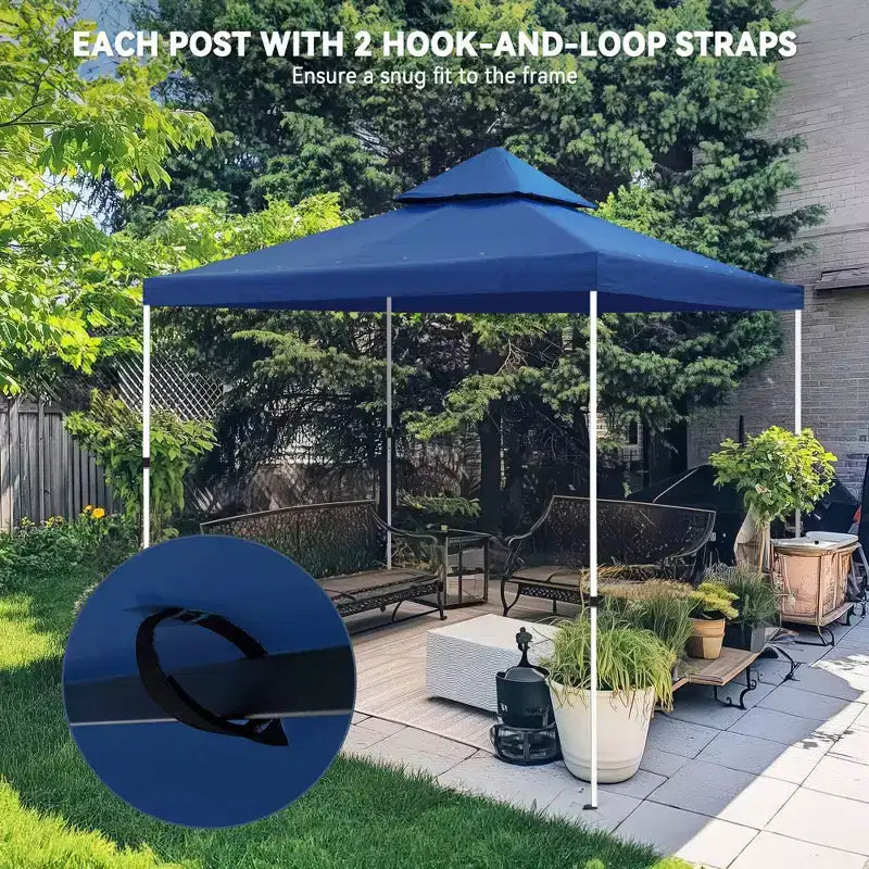 Yescom Dessus de remplacement UV30+ pour tonnelle 3x3m à 2 niveaux, pour extérieur, jardin, terrasse, fête, événement, bleu marine