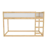 Lit enfant convertible 3-en-1 Max & Finn Saffiano, naturel/blanc