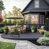 Jardinière surélevée en osier à 3 sections Sunnydaze pour usage intérieur ou extérieur - Noire