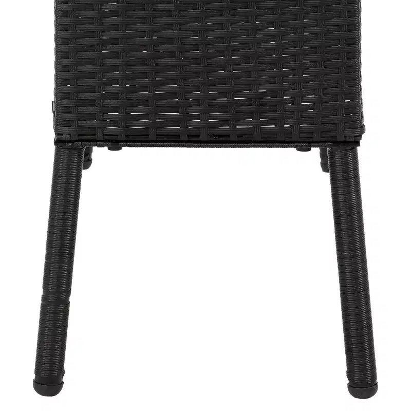 Jardinière surélevée en osier à 3 sections Sunnydaze pour usage intérieur ou extérieur - Noire