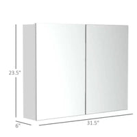 Rangement de salle de bain élégant : Armoire de toilette à double porte avec charnières silencieuses, 80 x 60 cm