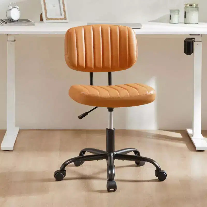 Chaise de travail à hauteur réglable : Pivotante à 360°, sans accoudoirs, base roulante