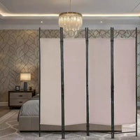 BestMassage Paravent 4 Panneaux Pliant 1,70 m Cloison de Séparation Autoportante