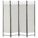 BestMassage Room Divider 4 Panel Folding Privacy Screen 5.6FT Freestanding Partition Wall Divider