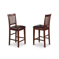 Ensemble table et chaises de cuisine HomeStock, fini acajou