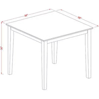 Ensemble table et chaises de cuisine HomeStock - Table carrée et chaises de salle à manger