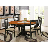 Ensemble de salle à manger HomeStock avec rallonge papillon, 4/6 chaises, cerisier noir