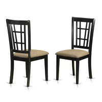 Ensemble de salle à manger HomeStock avec rallonge papillon, 4/6 chaises, cerisier noir