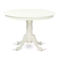 HomeStock HLCL5-LWH-W Ensemble de 5 pièces : Table ronde de 42 pouces et 4 chaises à double dossier en X