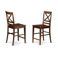 Ensemble de salle à manger à hauteur de comptoir en bois d'hévéa style transitionnel 135