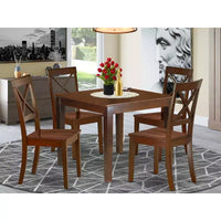 Ensemble table à manger carrée 5 pièces HomeStock, style moderne 36x36