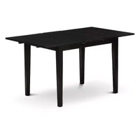 Ensemble de salle à manger HomeStock NFDA5 rectangulaire noir avec 4 chaises