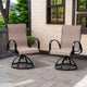 Crestlive Products Aluminum Patio Outdoor Dining Chair With Sunbrella (Set of 2)