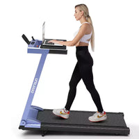 Tapis de course DeerRun A1 avec inclinaison de 6 % et mains courantes, 1-12 km/h, capacité de 136 kg pour le fitness à domicile