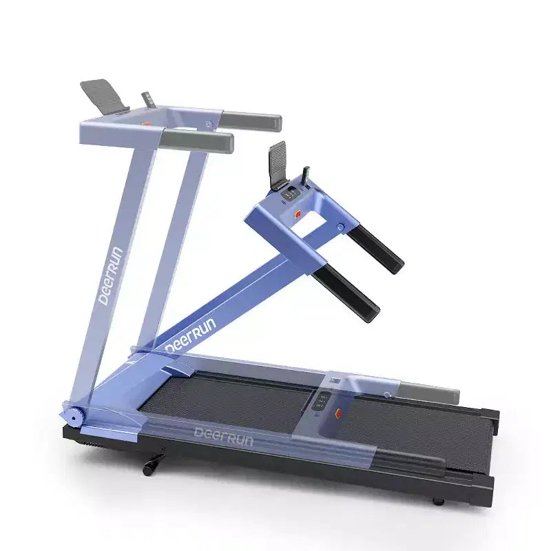 Tapis de course DeerRun A1 avec inclinaison de 6 % et mains courantes, 1-12 km/h, capacité de 136 kg pour le fitness à domicile
