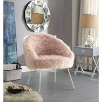 Fauteuil d'appoint Ana Lux en fausse fourrure Inspired Home