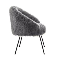 Fauteuil d'appoint Ana Lux en fausse fourrure Inspired Home