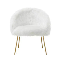 Fauteuil d'appoint Ana Lux en fausse fourrure Inspired Home