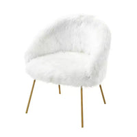 Fauteuil d'appoint Ana Lux en fausse fourrure Inspired Home