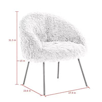 Fauteuil d'appoint Ana Lux en fausse fourrure Inspired Home