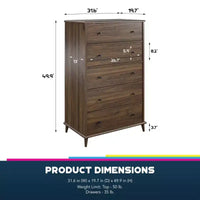 Ameriwood Home Farnsworth Commode 5 tiroirs