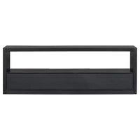 Meuble TV 74 W, console TV, armoire de rangement, centre de divertissement, buffet avec 3 tiroirs et étagère ouverte, marron/noir/gris - Christopher Knight Home